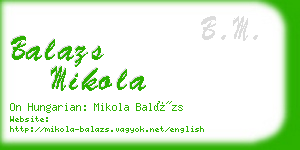 balazs mikola business card